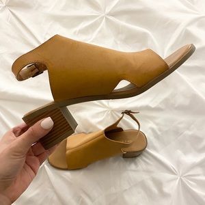 Cognac Heeled Sandals
